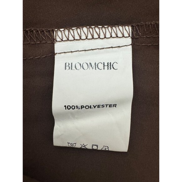 🍁NWT Bloomchic Chocolate Brown V-Neck Maxi Dress with Pockets!! Size 18-20 2X - Picture 11 of 12